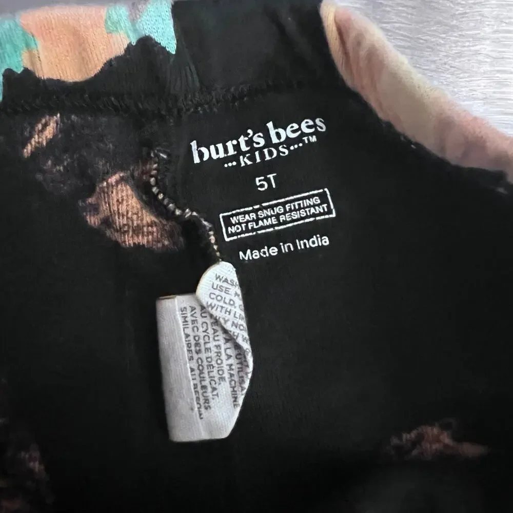 Halloween Burt’s Bees Kids Black Pumpkin PJ Set - Size: 5T